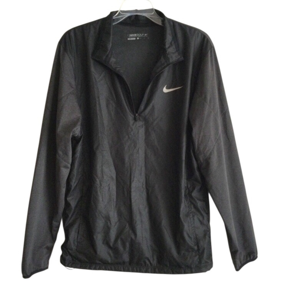 NIKE Men’s Golf Shield 1/2 Zip Windbreaker Long Sleeve Black Sz Small